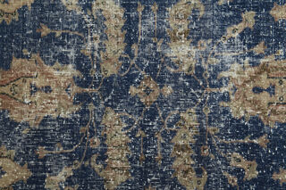 Hereke Blue Vintage Large Area Rug - Thumbnail