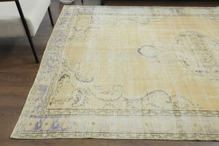 Handmade Vintage Large Area Rug - Thumbnail