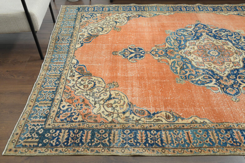 Handmade Vintage Large Area Rug