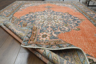 Handmade Vintage Large Area Rug - Thumbnail