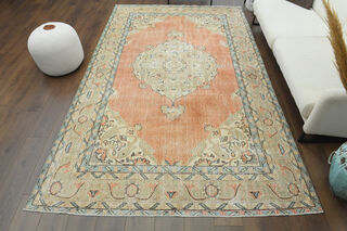 Handmade Vintage Large Area Rug - Thumbnail