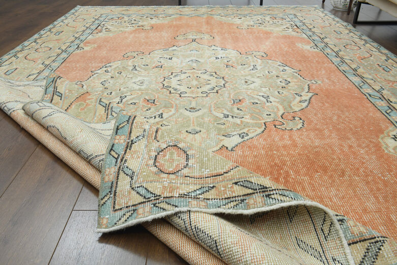 Handmade Vintage Large Area Rug