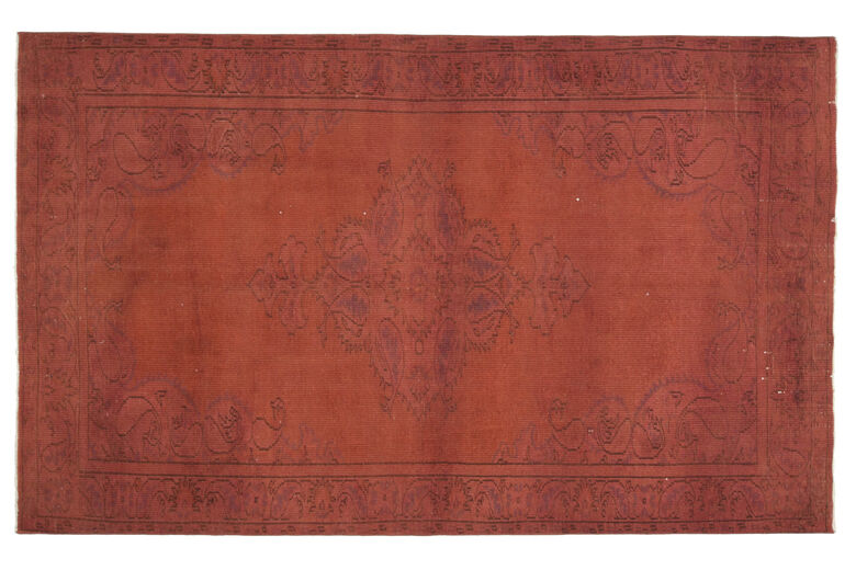 Handmade Vintage Anatolian Area Red Rug