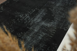 Handmade Vintage Black Anatolian Area Rug - Thumbnail