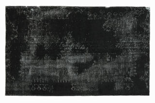 Handmade Vintage Black Anatolian Area Rug - Thumbnail