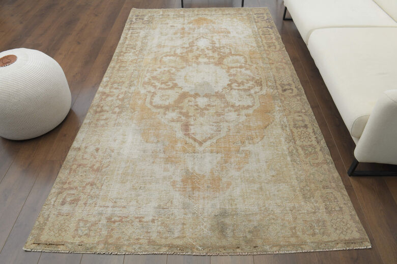 Handmade Vintage Oushak Area Rug