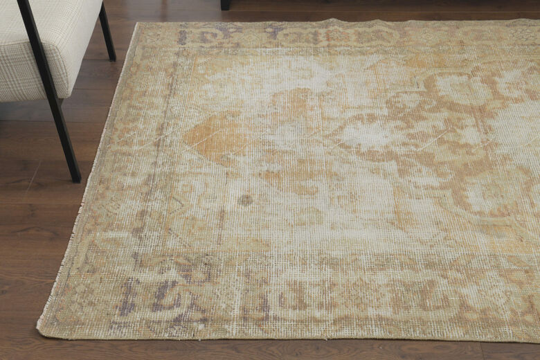 Handmade Vintage Oushak Area Rug