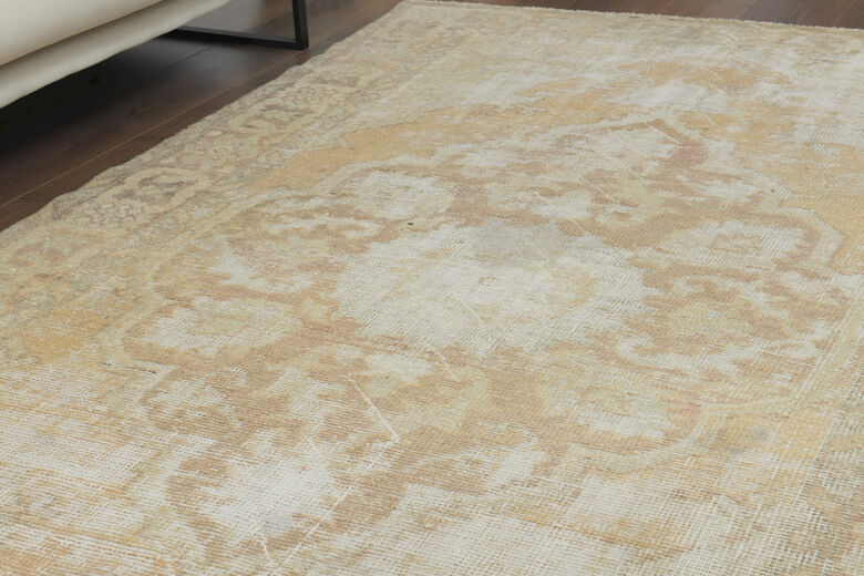 Handmade Vintage Oushak Area Rug