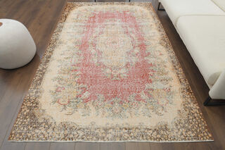 Handmade Vintage Large Area Rug - Thumbnail