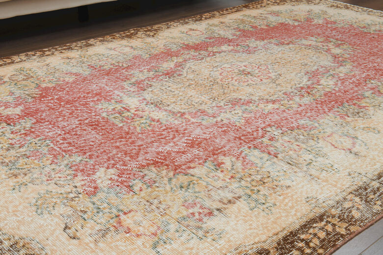 Handmade Vintage Large Area Rug