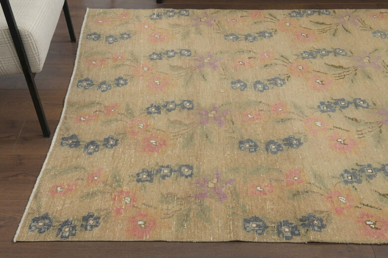 Handmade Vintage Large Area Rug