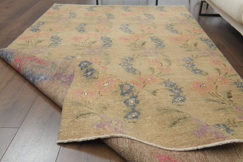 Handmade Vintage Large Area Rug