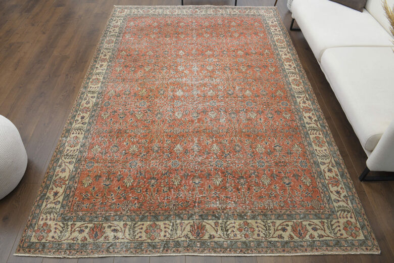 Handmade Vintage Large Area Rug