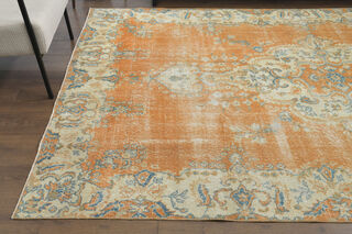 Handmade Vintage Large Area Rug - Thumbnail