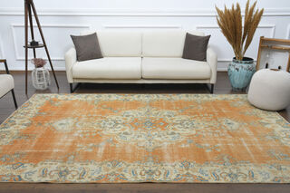 Handmade Vintage Large Area Rug - Thumbnail