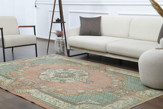 Handmade Vintage Large Area Rug - Thumbnail