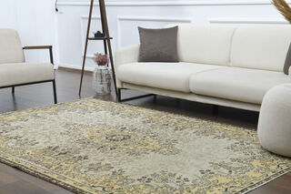 Handmade Vintage Large Area Rug - Thumbnail