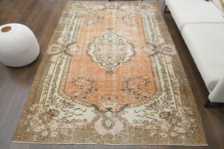 Handmade Vintage Large Area Rug - Thumbnail