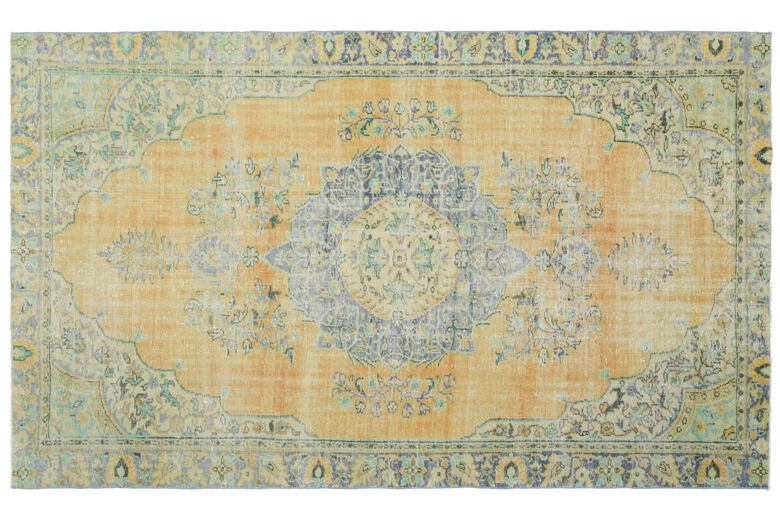 Yellow Anatolian Vintage Area Rug