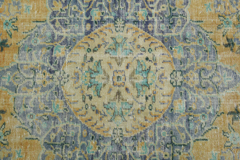 Yellow Anatolian Vintage Area Rug
