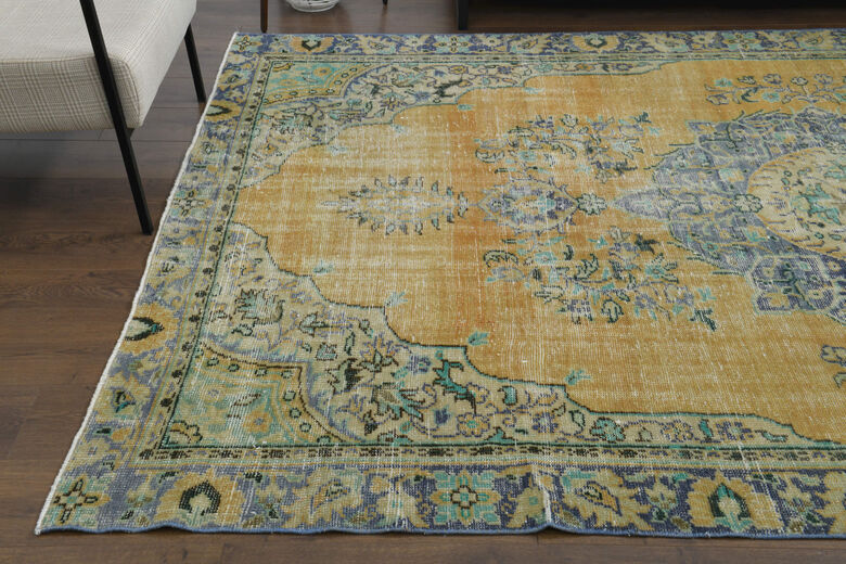 Yellow Anatolian Vintage Area Rug