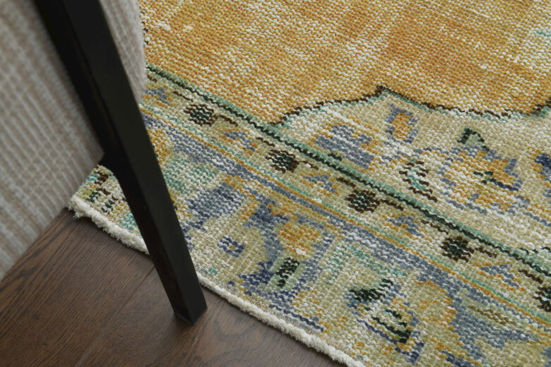Yellow Anatolian Vintage Area Rug
