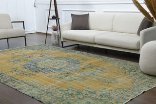 Yellow Anatolian Vintage Area Rug - Thumbnail