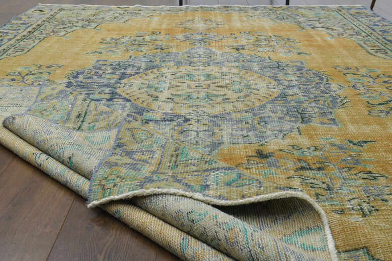 Yellow Anatolian Vintage Area Rug