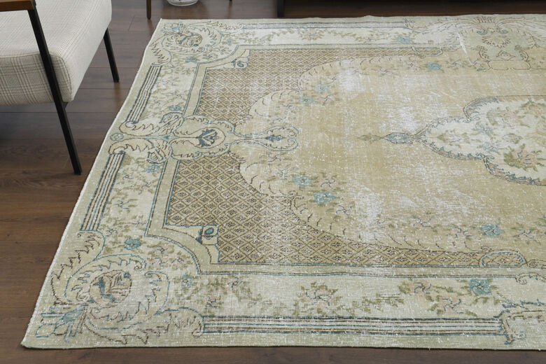 Handmade Vintage Large Area Rug