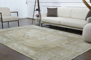 Handmade Vintage Large Area Rug - Thumbnail