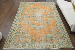 Handmade Vintage Large Area Rug - Thumbnail