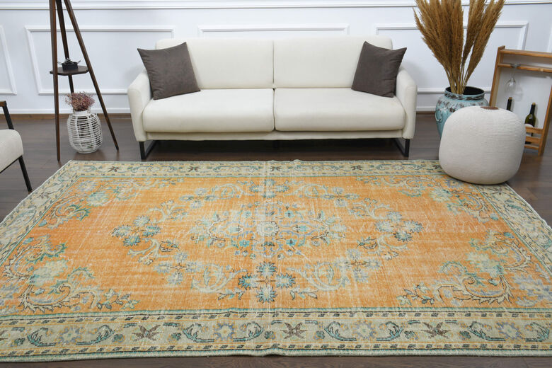 Handmade Vintage Large Area Rug