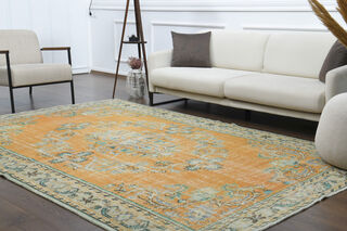 Handmade Vintage Anatolian Area Rug - Thumbnail
