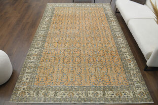 Handmade Vintage Large Area Rug - Thumbnail