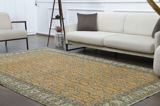 Handmade Vintage Large Area Rug - Thumbnail