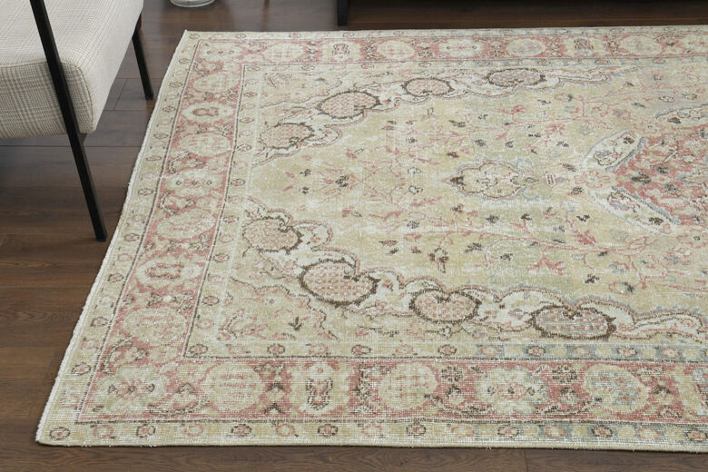 Handmade Vintage Large Area Rug