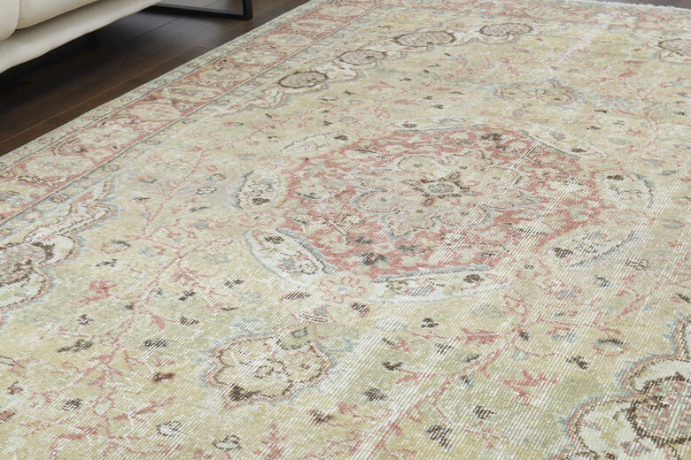 Handmade Vintage Large Area Rug