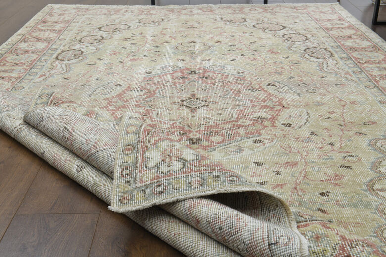 Handmade Vintage Large Area Rug