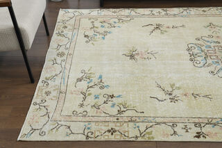 Handmade Vintage Oushak Area Rug - Thumbnail