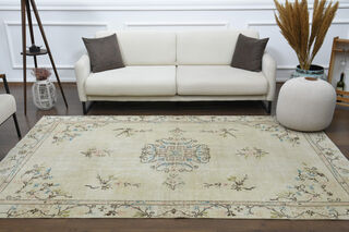 Handmade Vintage Oushak Area Rug - Thumbnail