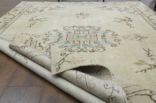 Handmade Vintage Oushak Area Rug - Thumbnail