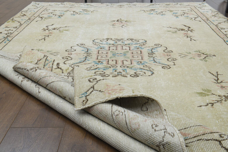 Handmade Vintage Oushak Area Rug