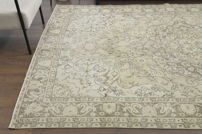Handmade Vintage Oushak Area Rug