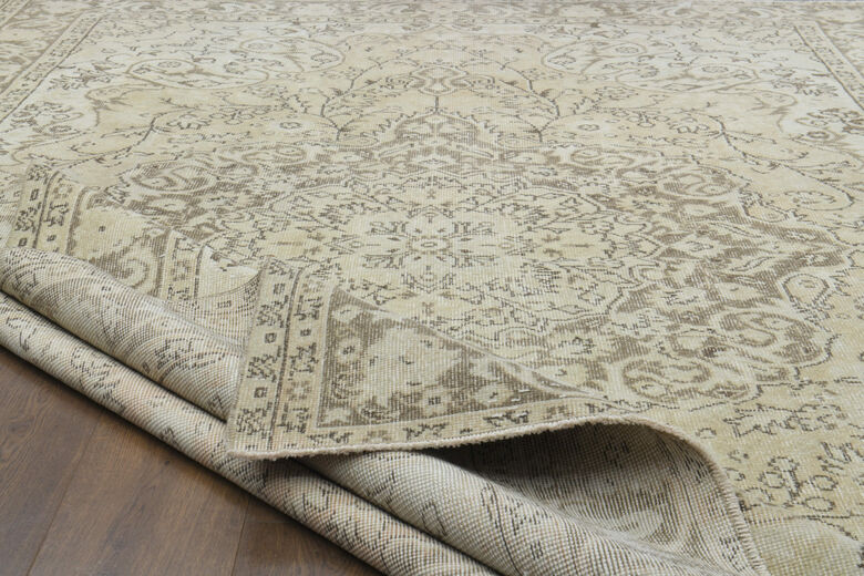 Handmade Vintage Oushak Area Rug
