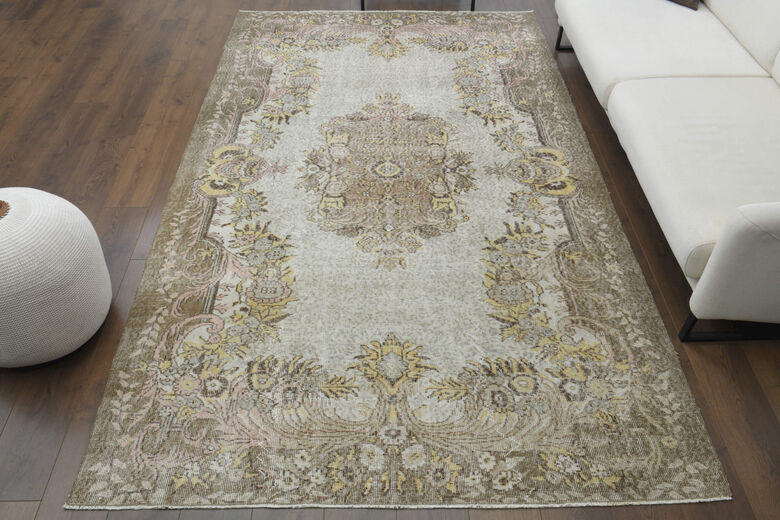 Handmade Vintage Area Anatolian Rug