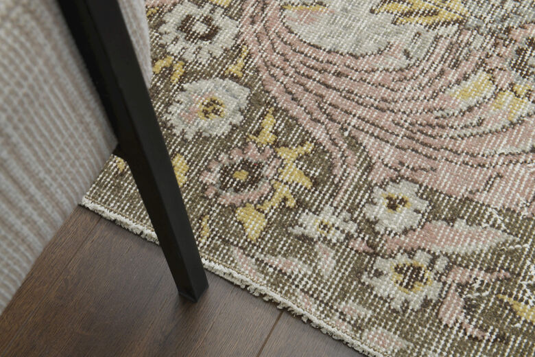Handmade Vintage Area Anatolian Rug