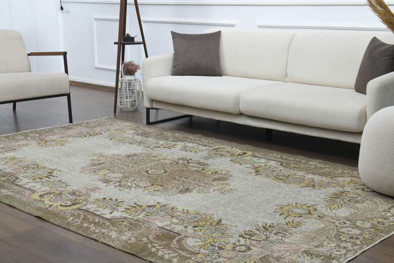 Handmade Vintage Area Anatolian Rug