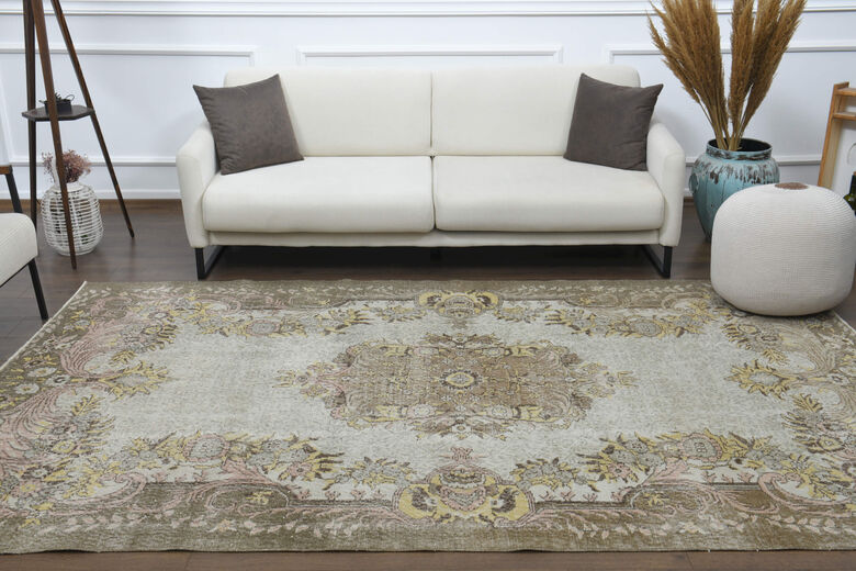 Handmade Vintage Area Anatolian Rug