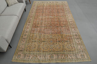 Handmade Vintage Floral Area Rug - Thumbnail