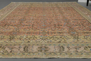 Handmade Vintage Floral Area Rug - Thumbnail